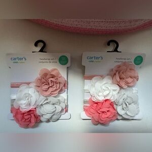 2 Packs of Child of Mine Pink and White Floral Headwrap Set